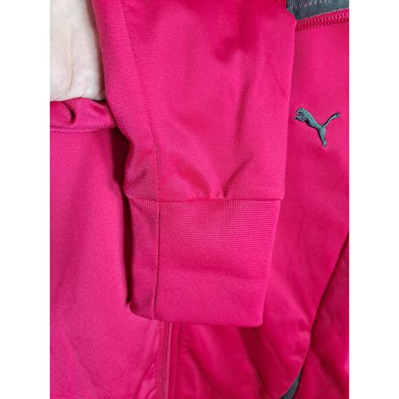 Puma Women's Red Full‎ Zip Activewear Sports Track Jacket Size M - Picture 6 of 10